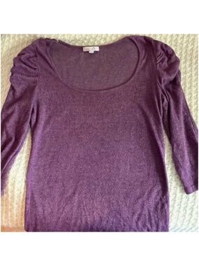 Delia's Purple 3/4 Sleeves Top Size Medium